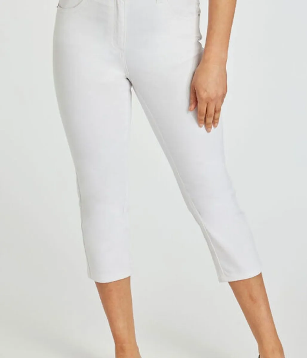 White Sara Crop Jeans