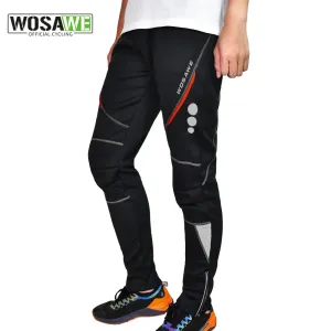 Windproof Men's Cycling Pants Winter Fleece Lining Waterproof Warm Mountain Bike Bicycle Riding Fishing Fitness Trousers